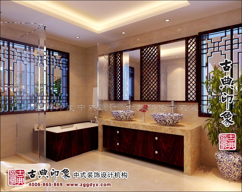中式别墅卫生间设计