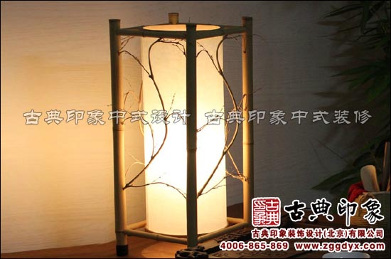 会所中式装修之竹灯装饰