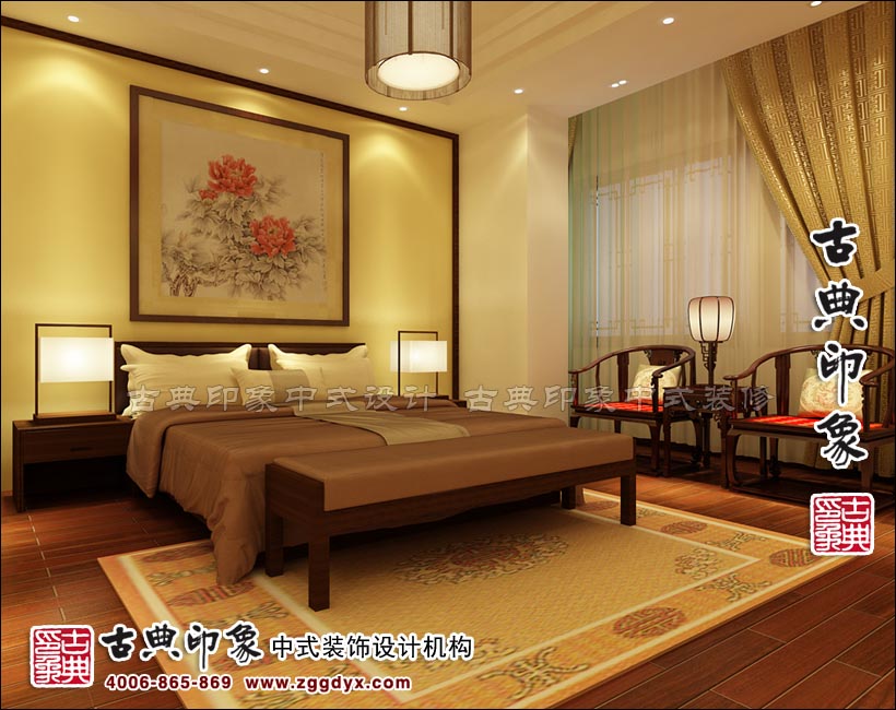 中式酒店卧室设计