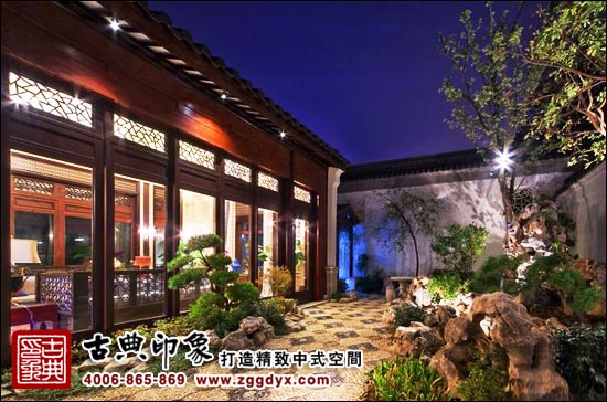 中式设计别墅庭院