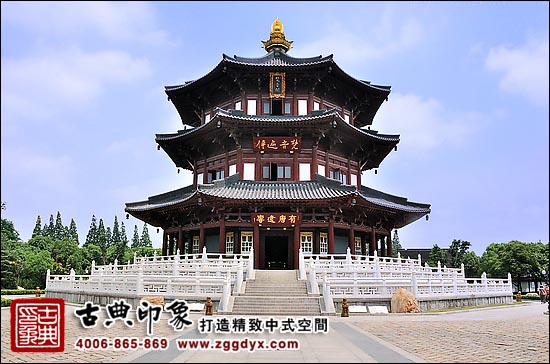 中式古建寒山寺