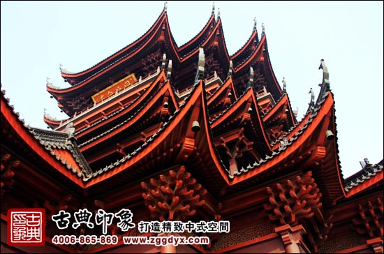 中式古建寒山寺