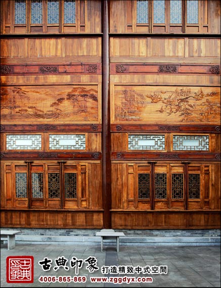 西塘木雕之中式古墙