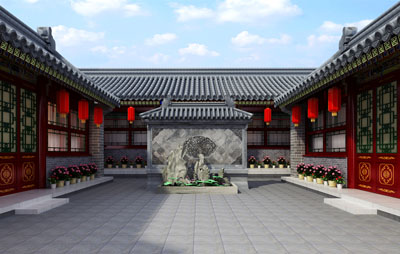 北京四合院会所中式装修  美丽的风景线