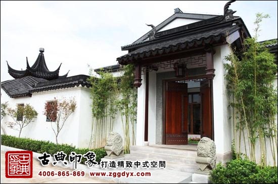 中式设计别墅庭院
