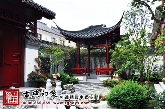 江南风格中式装修别墅庭院