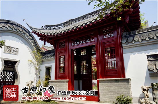 江南风格中式装修别墅庭院