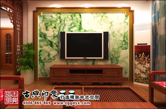 中式客厅电视背景墙
