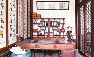 中式设计书房的明韵雅风