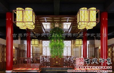 锦鸿轩红木家具展厅中式设计一层