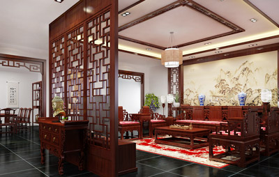 重庆大臻红木家具展厅中式设计