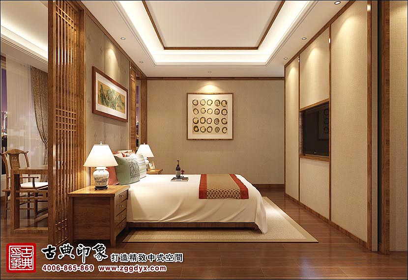 中式卧室效果图