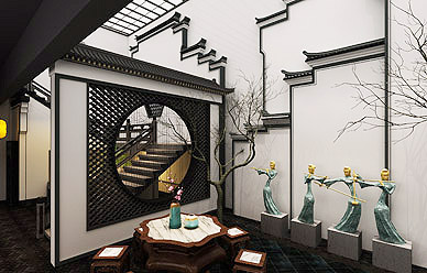 中式设计营造高雅意境   凤临阁味庄中式酒店设计